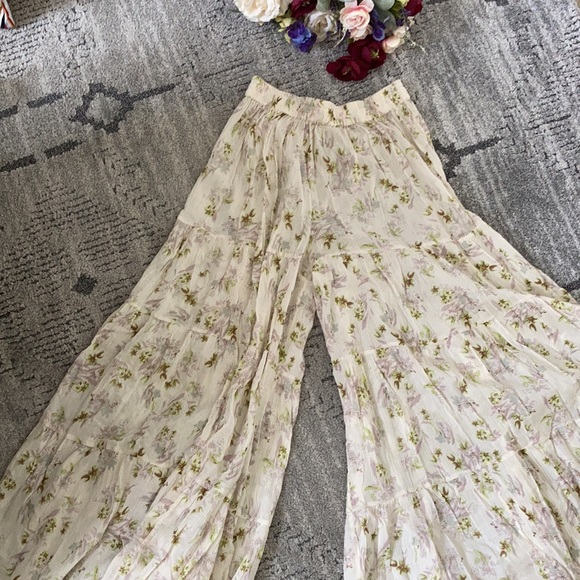 Free People Boho Floral Sheer Pants - Picture 3 of 7
